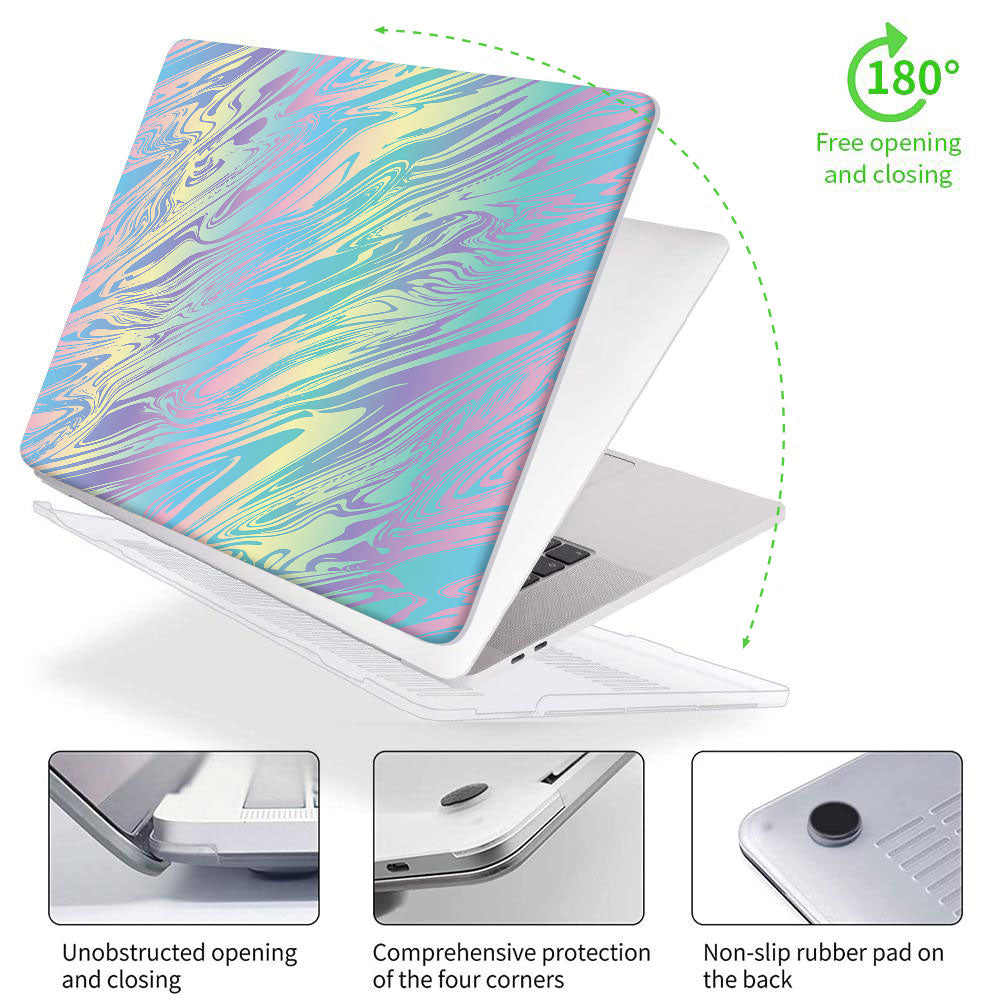 Colorful rippled world | Macbook case customizable