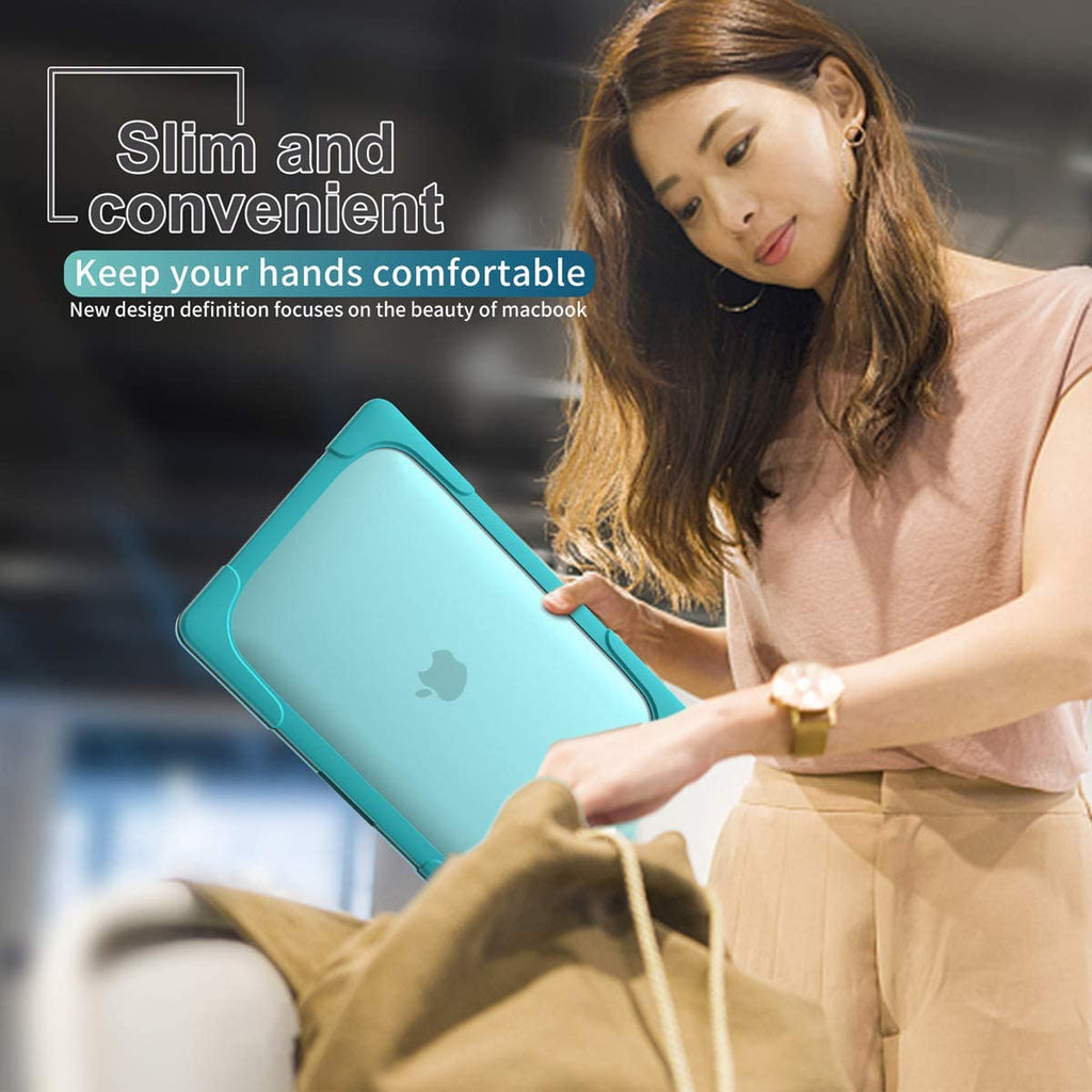 MacBook Case Heavy Duty with Folding Stand - Light blue