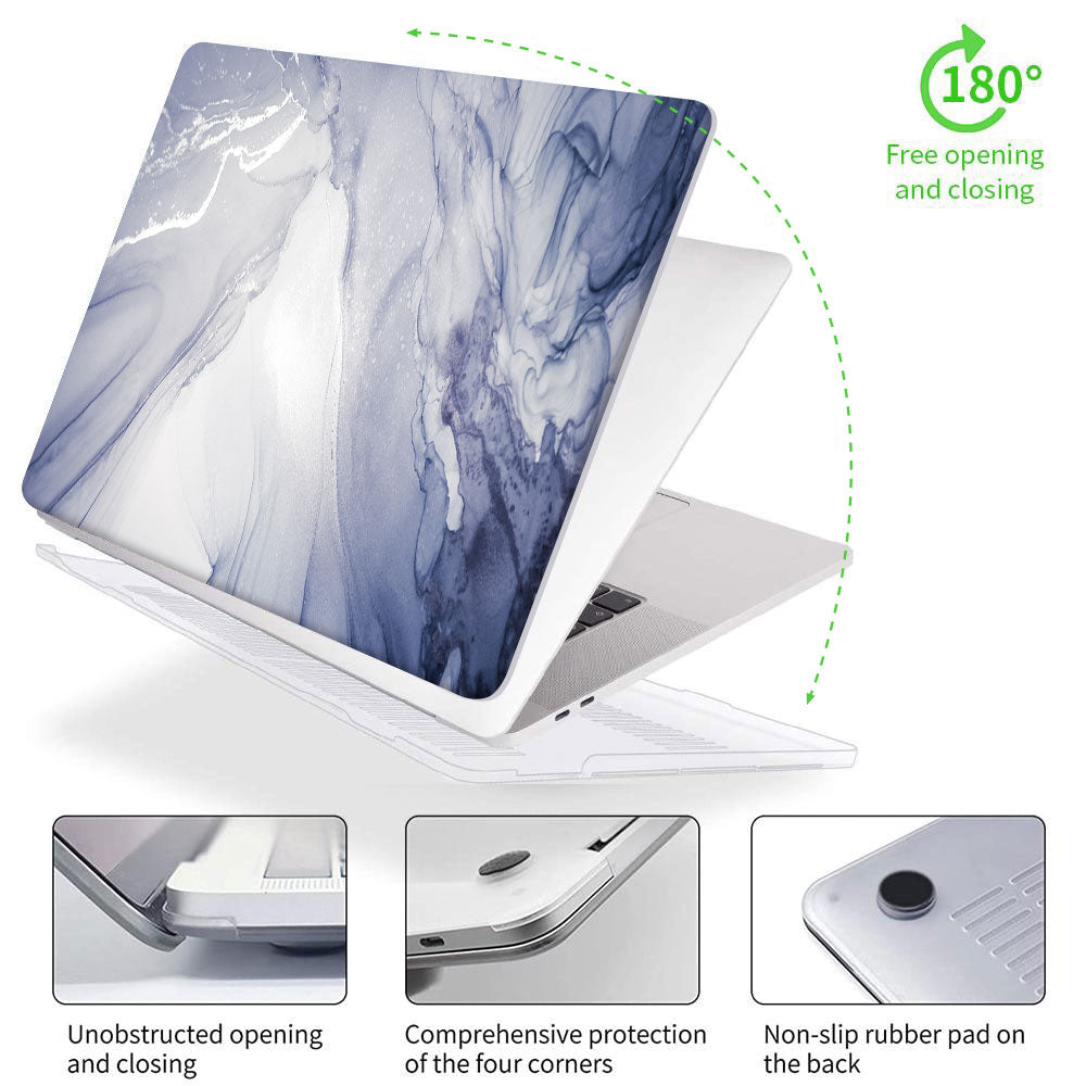 Smoke blue marble | Macbook case customizable