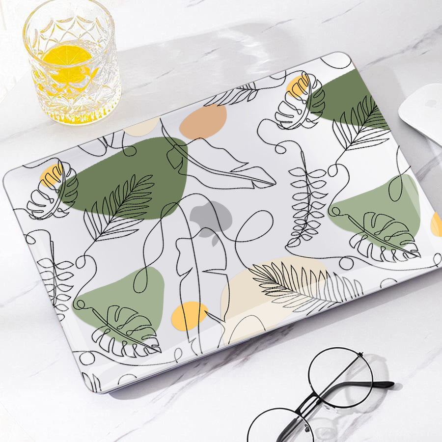 Abstract Green Leaves | Macbook case