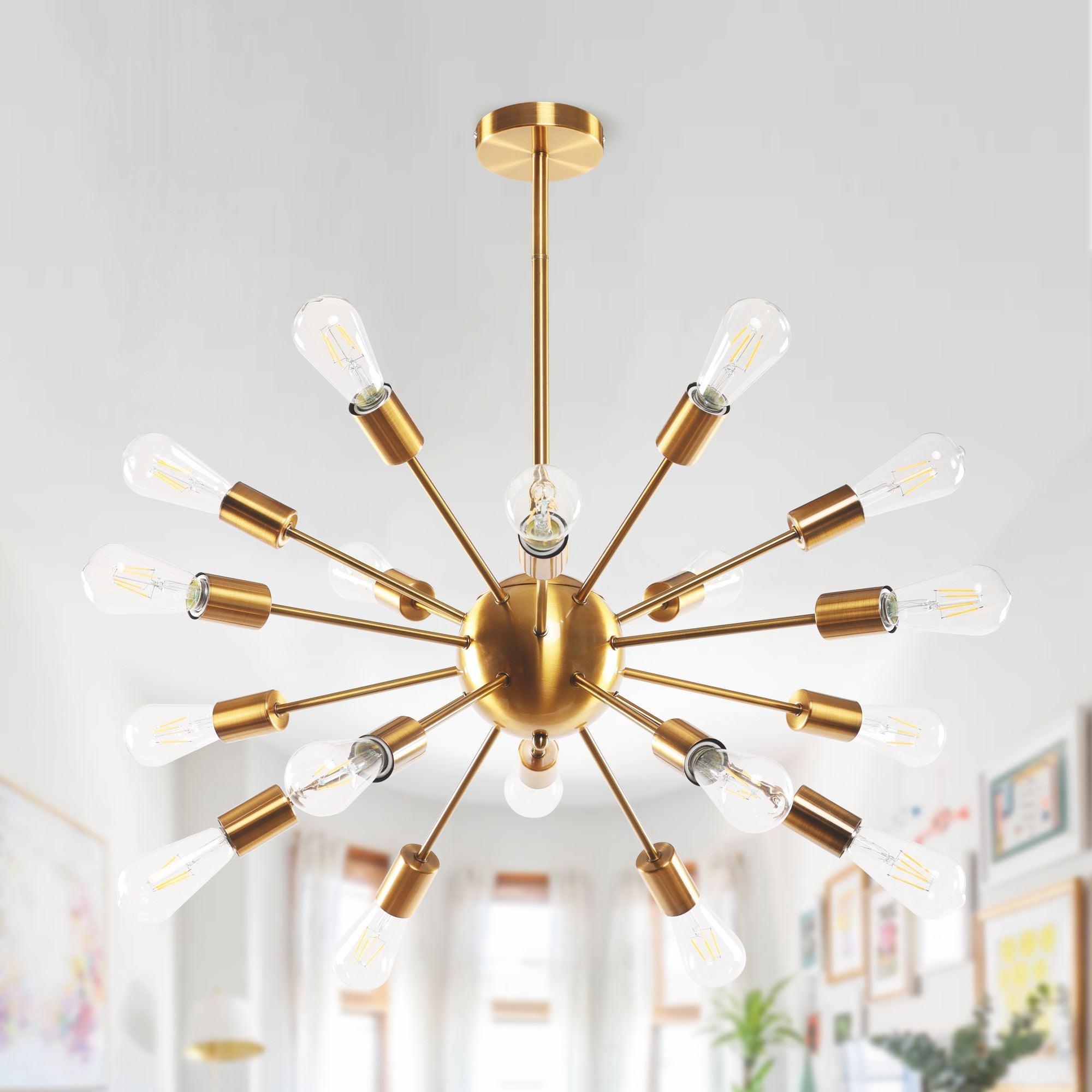 Yervant 18-Light Brass Sputnik Sphere Chandelier