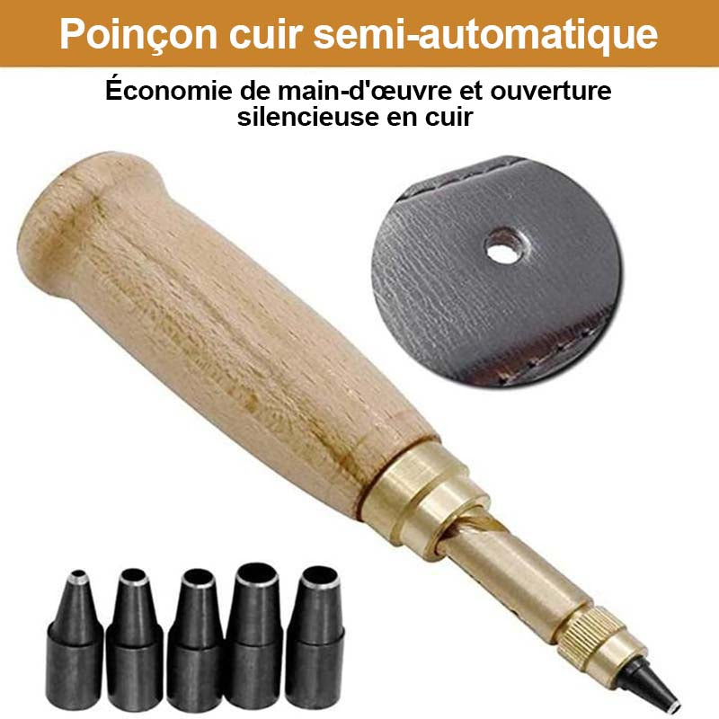 Outil de perforation en cuir bricolage Poinçon rotatif