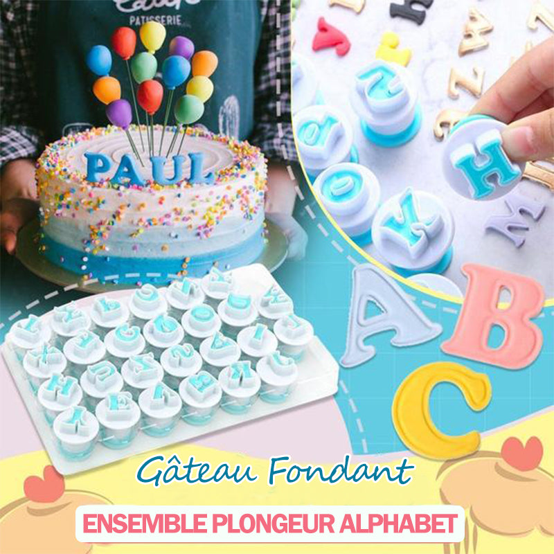 Coupe-plongeur à fondant alphabet