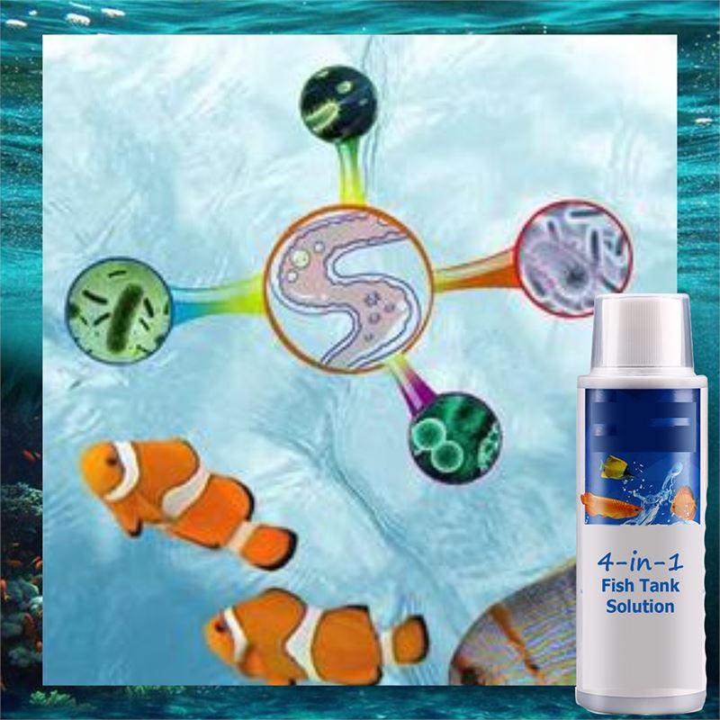 Agent de purification- 4 en 1 Solution d'aquarium