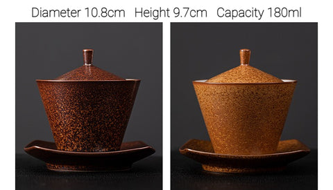 Art Tea Cup JianZhan Tenmoku Cover Gai Wan