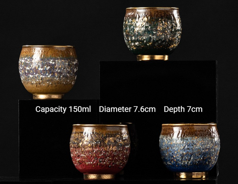 Art Tea Cup JianZhan Tenmoku Teacup Starshine