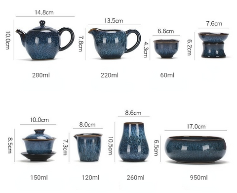 Art Tea Cup JianZhan Tenmoku Tea Set Starry Sky