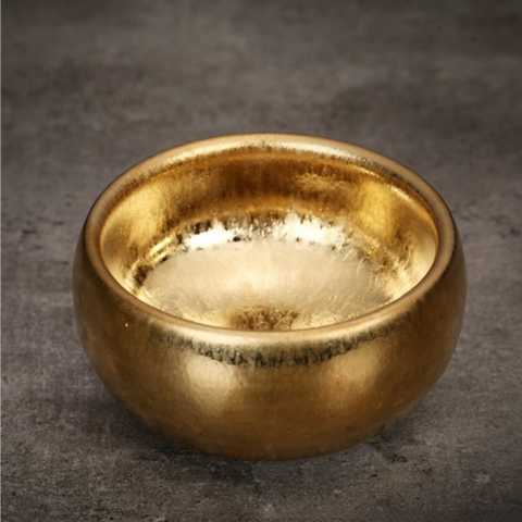 Art Tea Cup JianZhan Tenmoku Gilt Tea Set