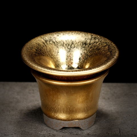 Art Tea Cup JianZhan Tenmoku Gilt Tea Set