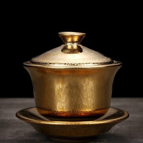 Art Tea Cup JianZhan Tenmoku Gilt Tea Set