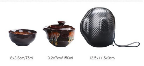 Art Tea Cup JianZhan Tenmoku Tea Set Firefly