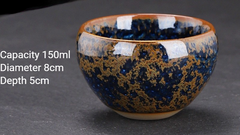 Art Tea Cup JianZhan Tenmoku Teacup Star