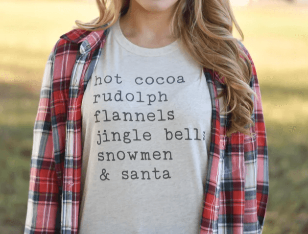 Christmas festive list t shirt