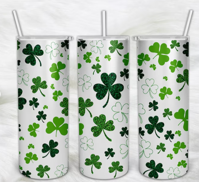 Clover pattern 220z skinny tumbler