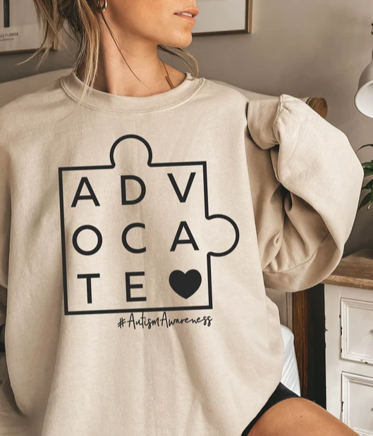 Advocate Autism - SAND crewneck sweater