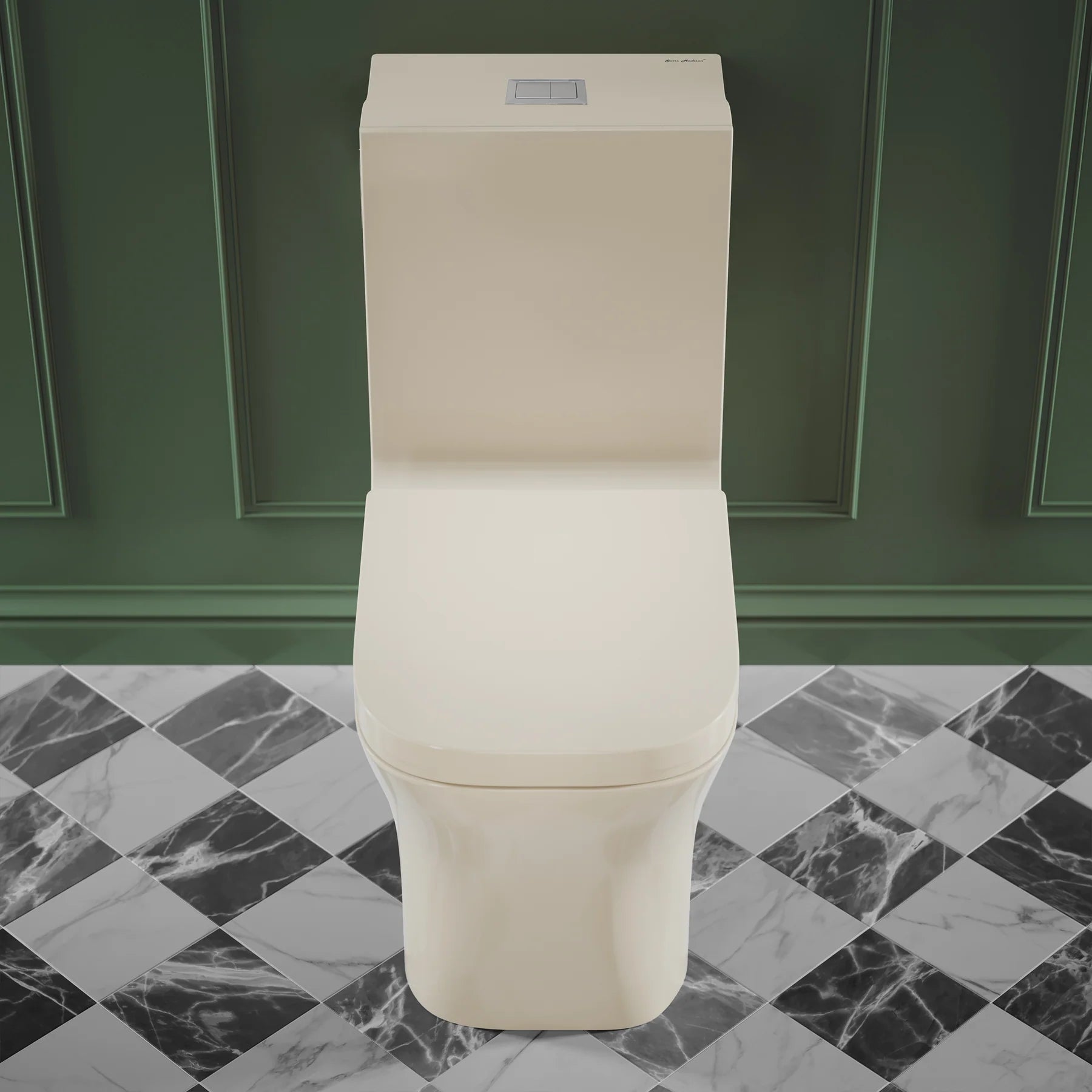 Swiss Madison Concorde One-Piece Square Toilet Dual-Flush 1.1/1.6 gpf in Bisque - SM-1T106BQ