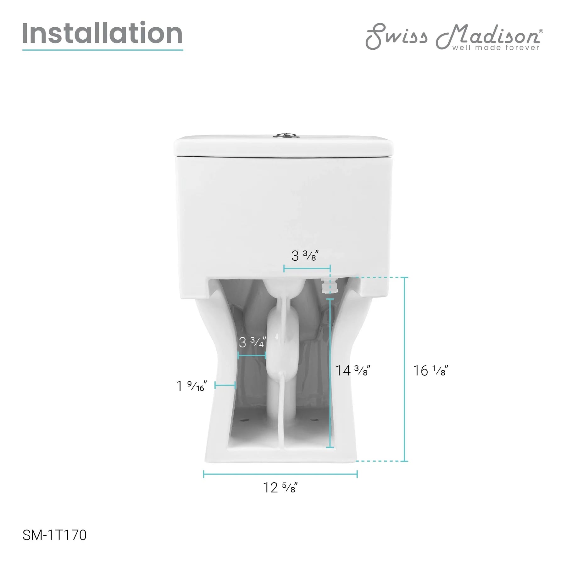 Swiss Madison Clichy One-Piece Elongated Toilet Dual-Flush 1.1/1.6 gpf - SM-1T170