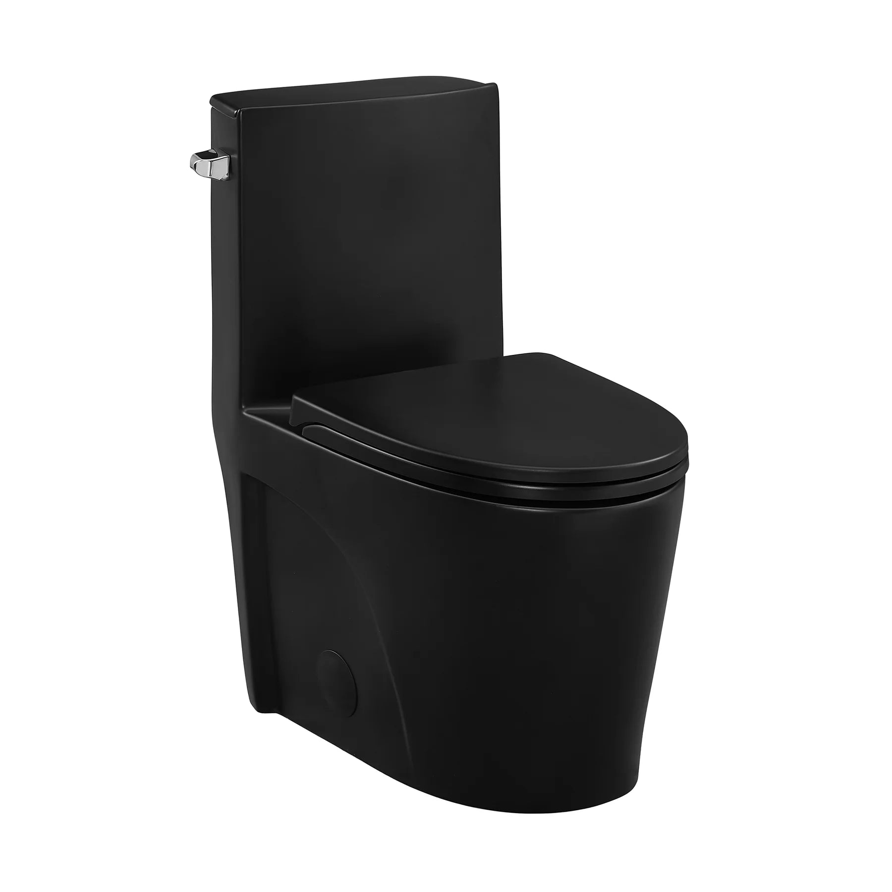 Swiss Madison St. Tropez One-Piece Elongated Toilet Vortex? Side Flush 1.28 gpf in Matte Black - SM-1T253MB