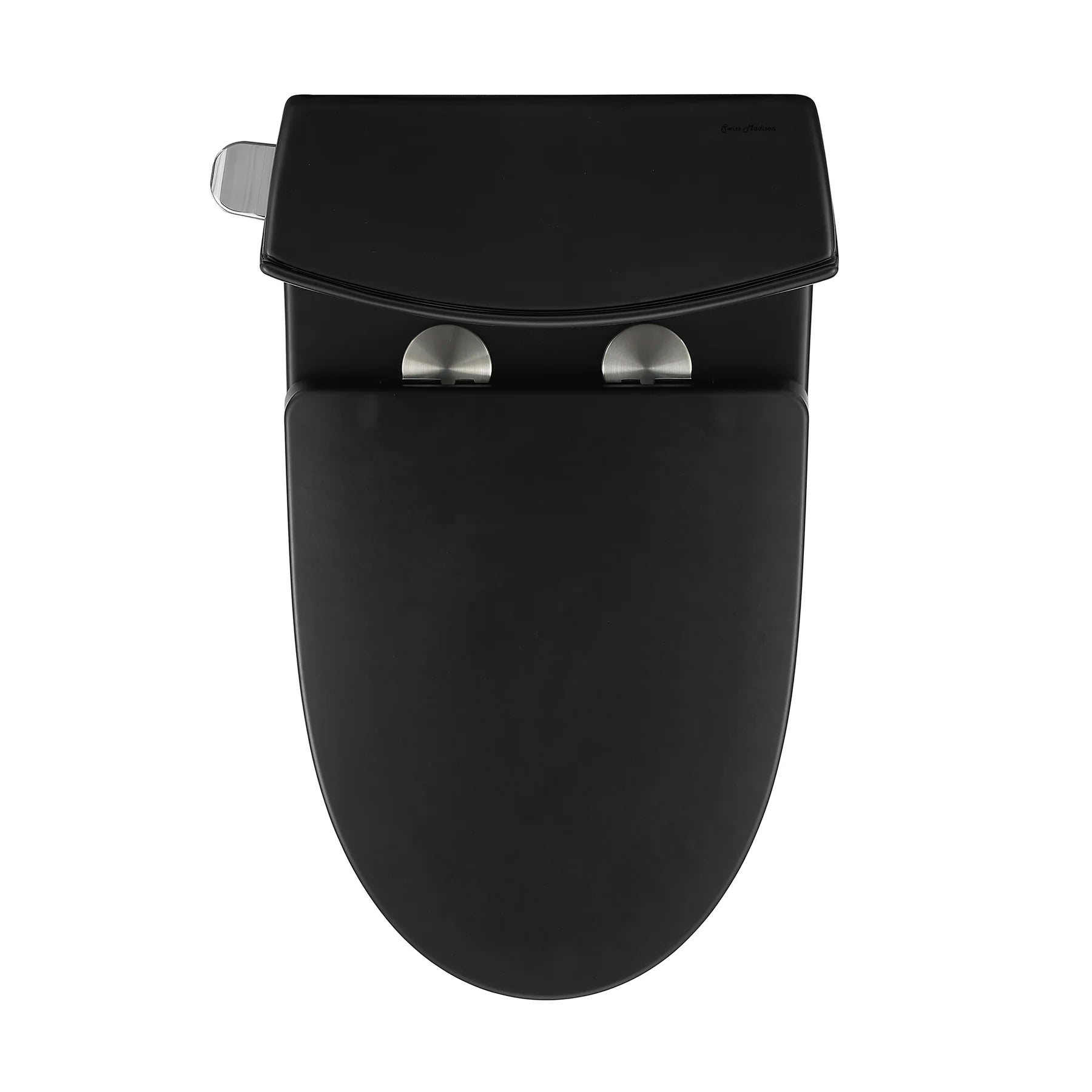 Swiss Madison St. Tropez One-Piece Elongated Toilet Vortex? Side Flush 1.28 gpf in Matte Black - SM-1T253MB