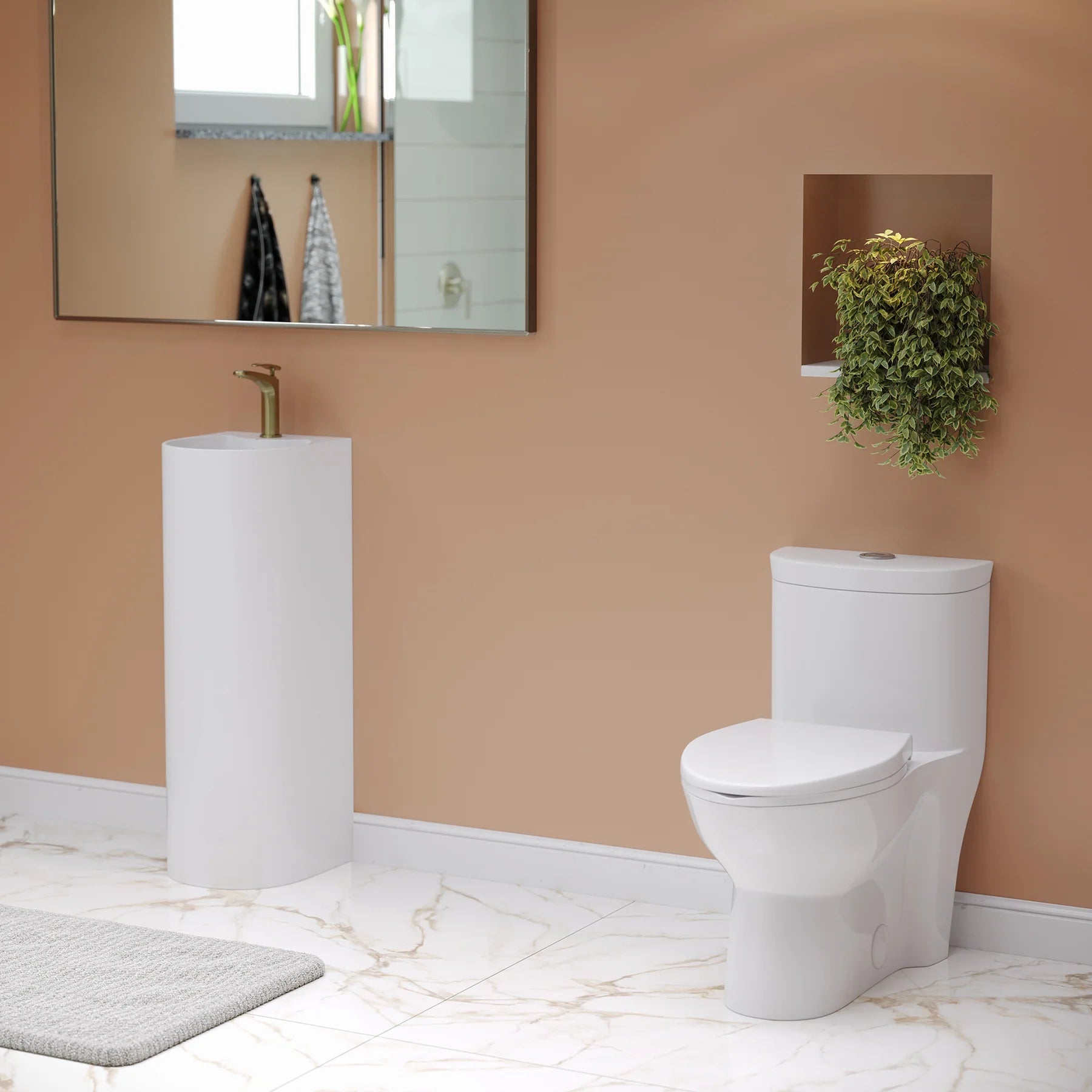 Swiss Madison Sublime One Piece Elongated Toilet with Touchless Retrofit Dual Flush 1.1/1.6 gpf ?- SM-1TK205