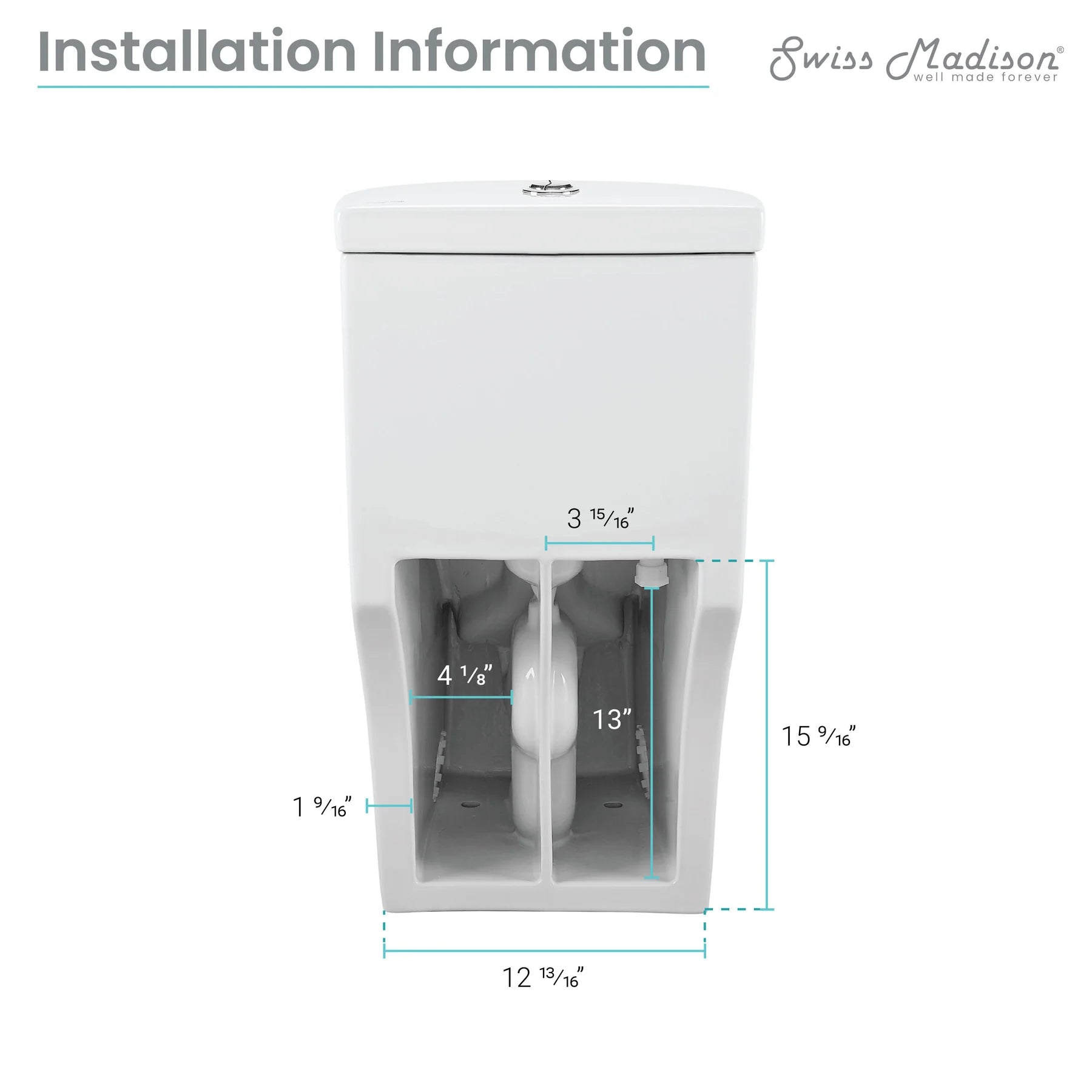 Swiss Madison Sublime One Piece Elongated Toilet with Touchless Retrofit Dual Flush 1.1/1.6 gpf ?- SM-1TK205