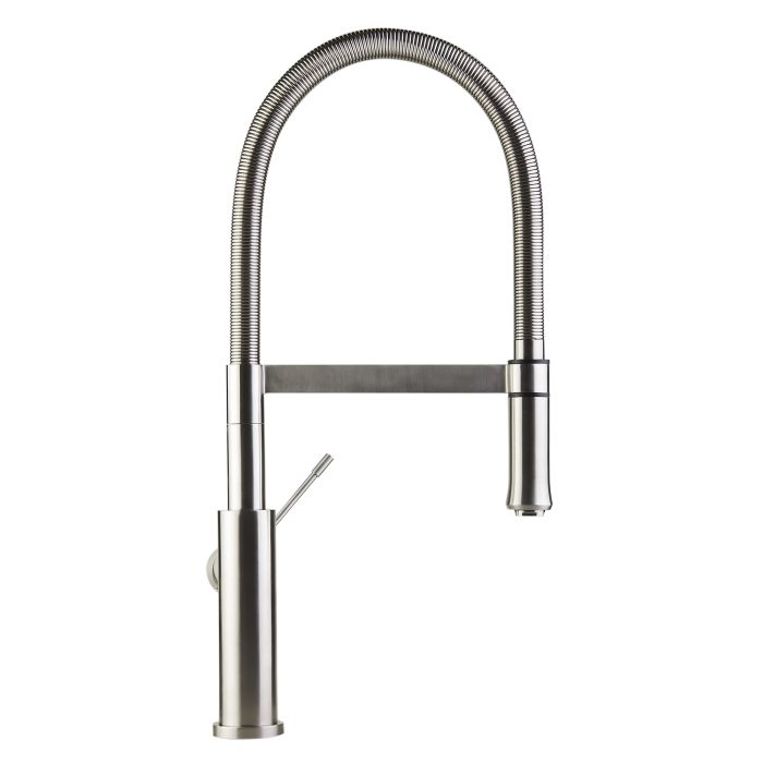 ALFI Brushed Gooseneck Single Hole Kitchen Faucet - AB2015