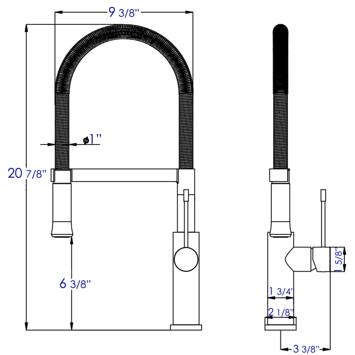 ALFI Brushed Gooseneck Single Hole Kitchen Faucet - AB2015