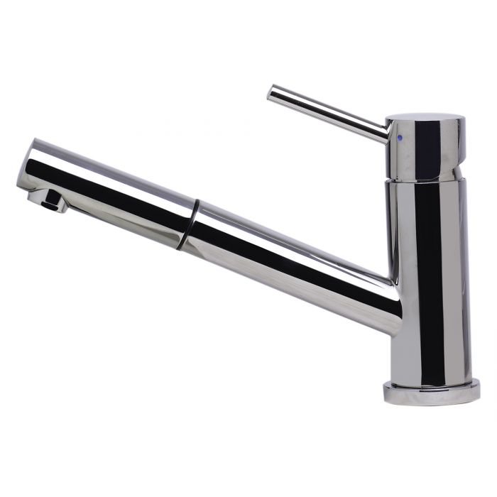 ALFI Solid Stainless Steel Pull Out Swivel Kitchen Faucet - AB2025
