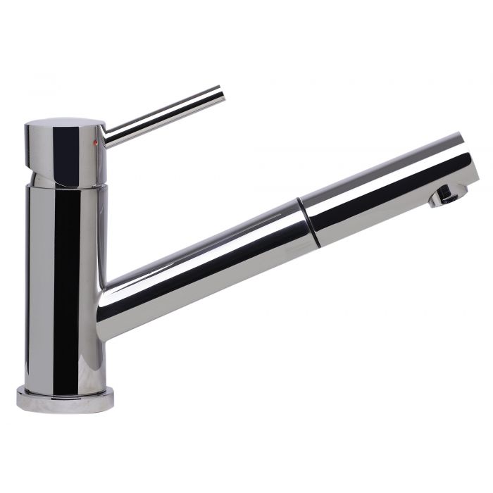 ALFI Solid Stainless Steel Pull Out Swivel Kitchen Faucet - AB2025