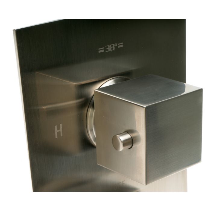 ALFI Square Knob 1 Way Bathroom Thermostatic Shower Mixer - AB2601