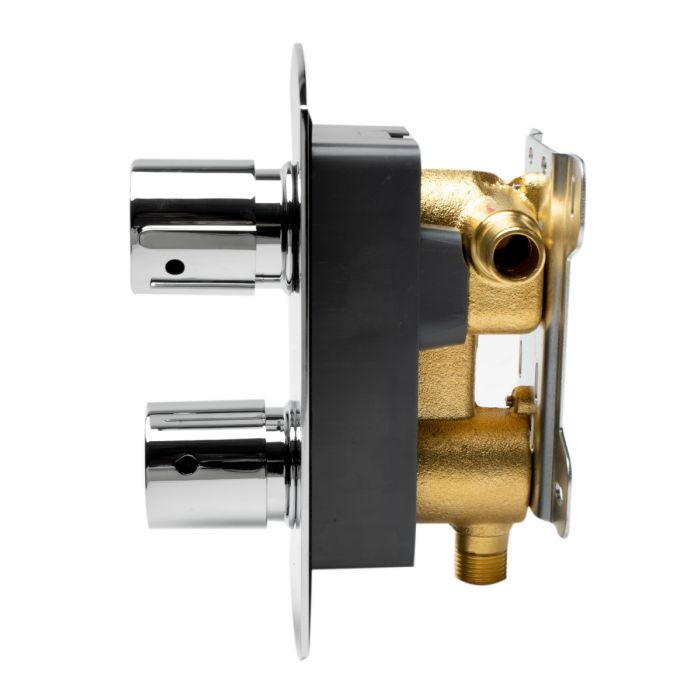 ALFI Round Knob 1 Way Thermostatic Shower Mixer - AB3809