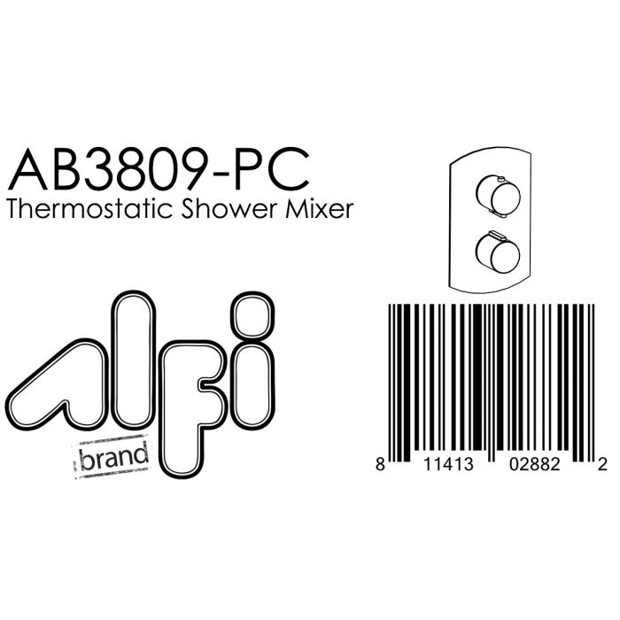 ALFI Round Knob 1 Way Thermostatic Shower Mixer - AB3809