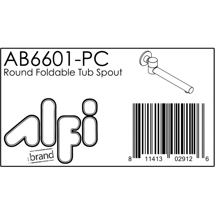 ALFI Solid Brass Round Foldable Bathtub Spout - AB6601