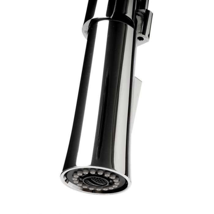 ALFI Square Kitchen Faucet with Black Rubber Stem - ABKF3023