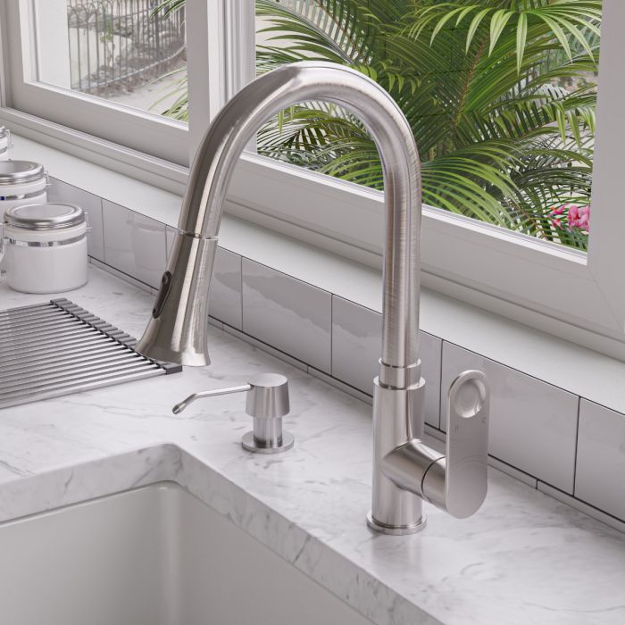 ALFI Gooseneck Pull Down Kitchen Faucet - ABKF3480