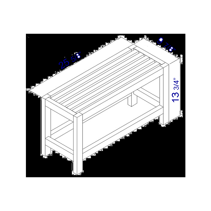 ALFI 26' Wooden Bench for your Wooden Tub - AB4401