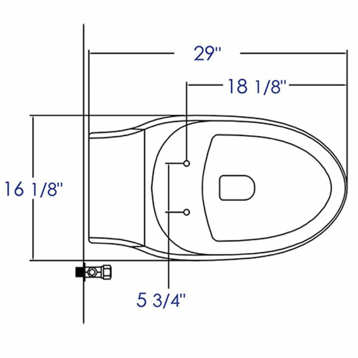 EAGO  Replacement Soft Closing Toilet Seat for TB133 - R-133SEAT