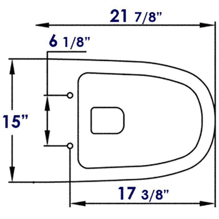 EAGO Replacement Soft Closing Toilet Seat for WD332 - R-332SEAT