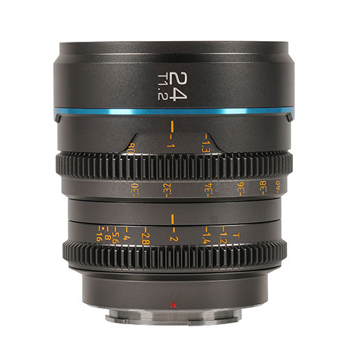 Sirui Nightwalker Series 24mm T1.2 S35 Manual Focus Cine Lens (X Mount, Gun Metal)