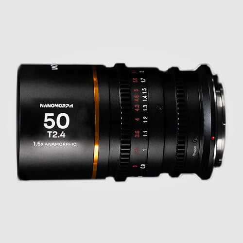 Venus Optics Laowa Nanomorph 50mm T2.4 1.5X S35 Cine Lens (Amber, Fuji X)