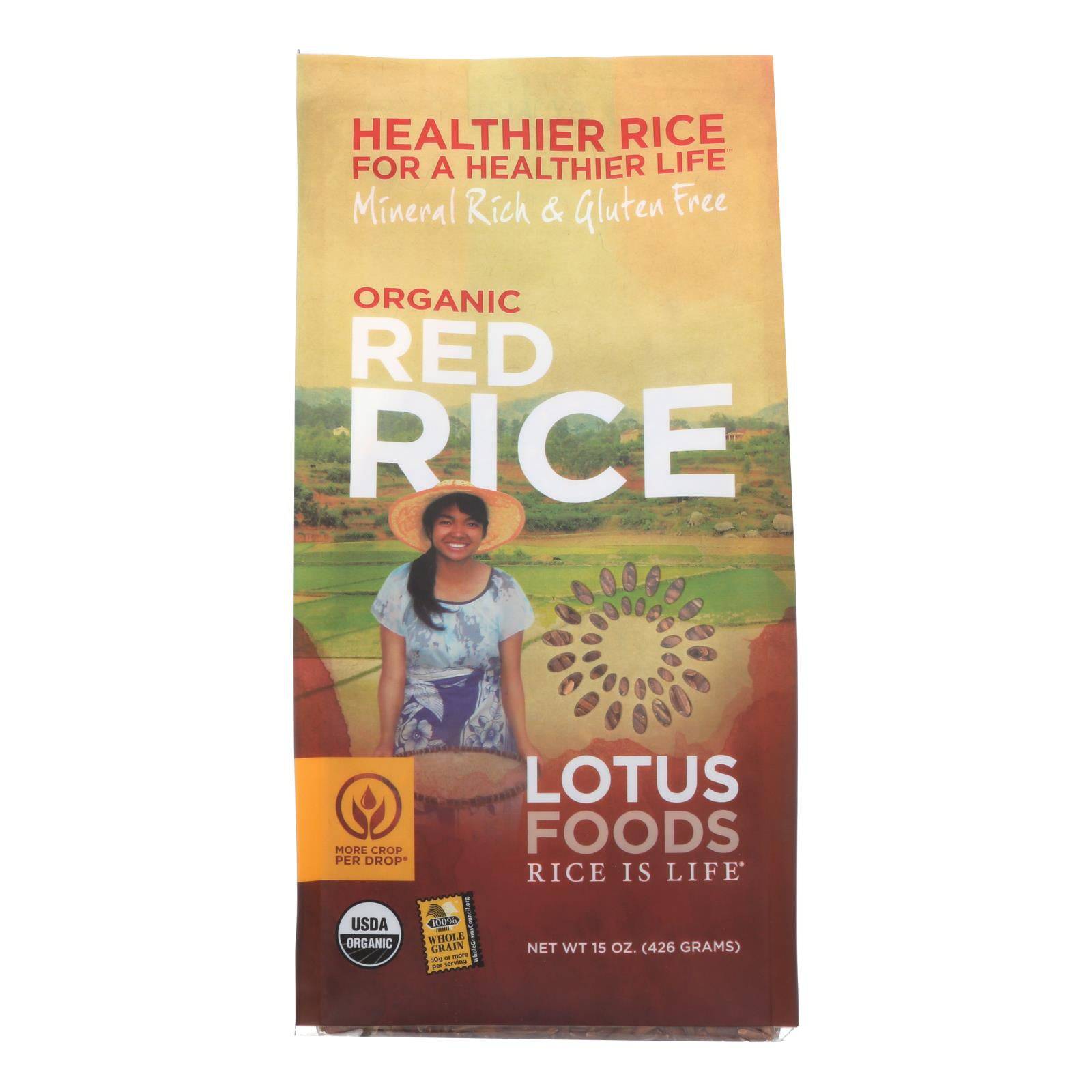 Lotus Foods Heriloom Bhutan Red Rice - Case Of 6 - 15 Oz.