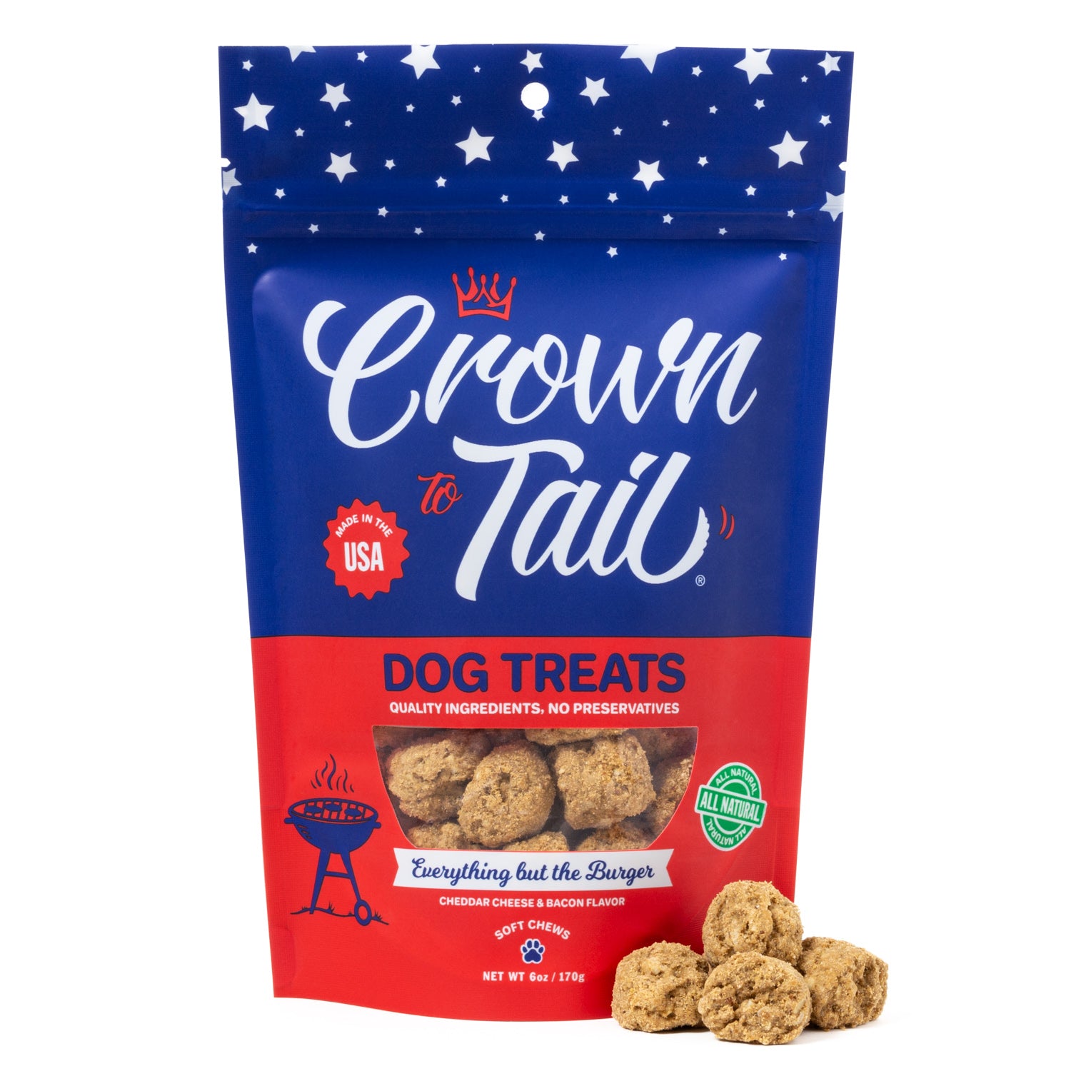 CROWN TO TAIL EVERYTHING BUT THE BURGER SOFT CHEW DOG TREATS