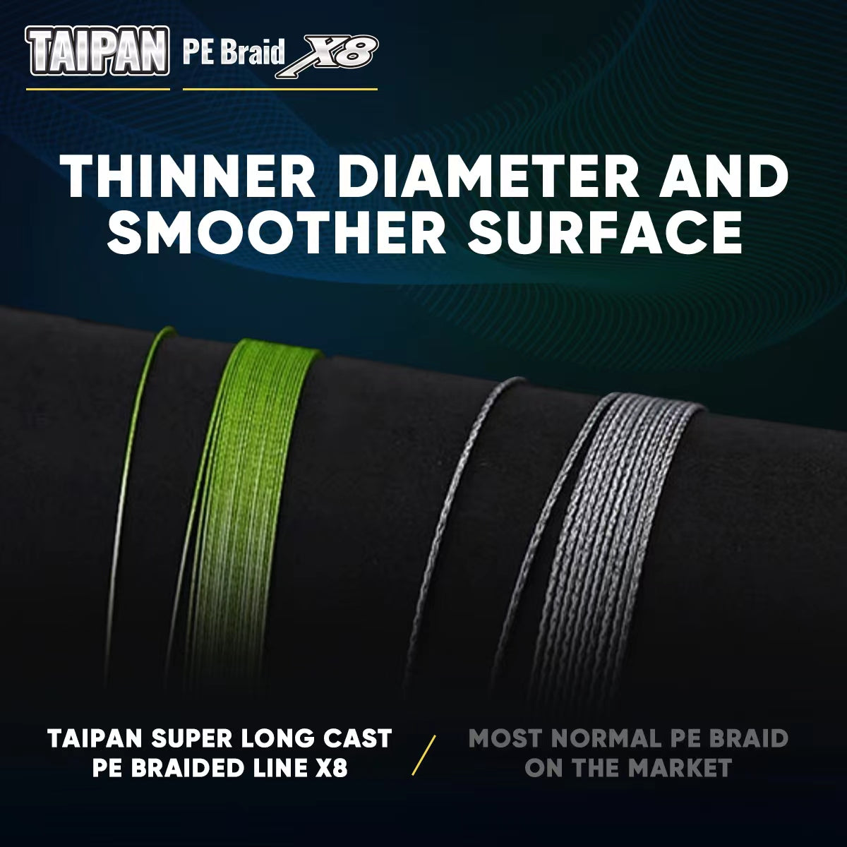 TAIPAN Super Long Cast PE Braided Fishing Line X8-3>
