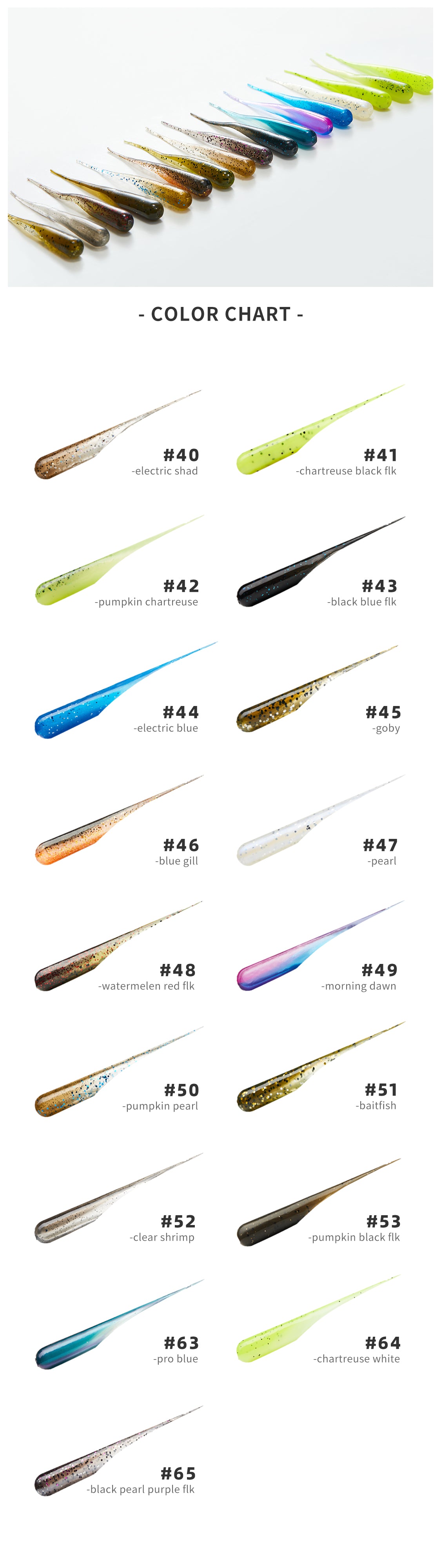 Buy TOPOLL Tube Worm 3.2"/4.8" 17 Colors Soft Plastic Bait on Nako