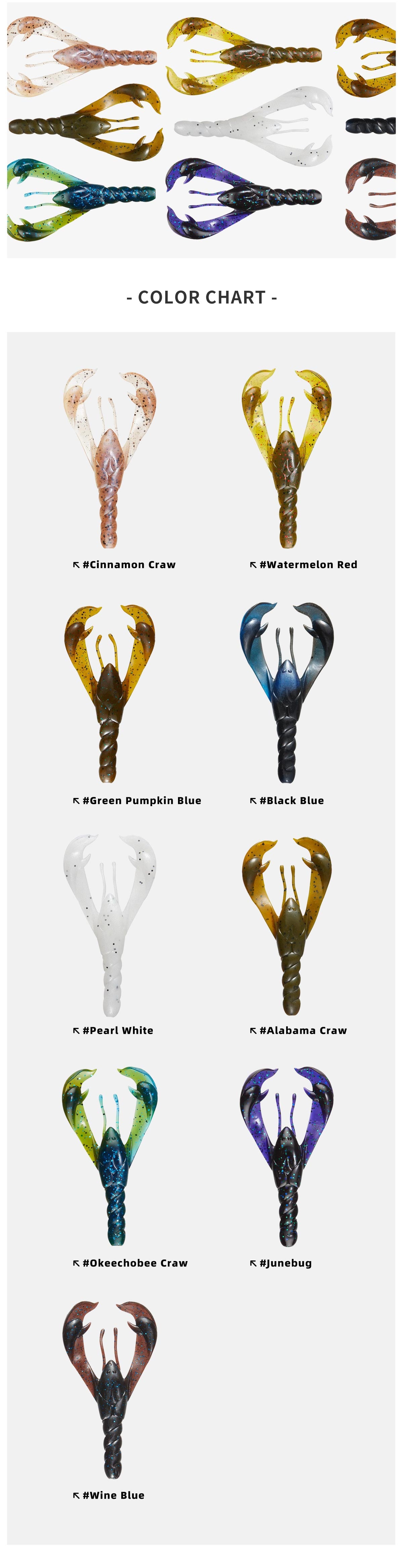 Drummer Craw - color chart