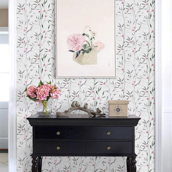 Country Style Rustic Floral Wallpaper