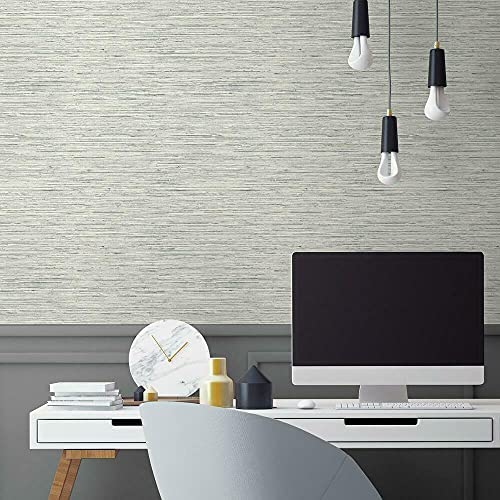 grasscloth home office wallpaper