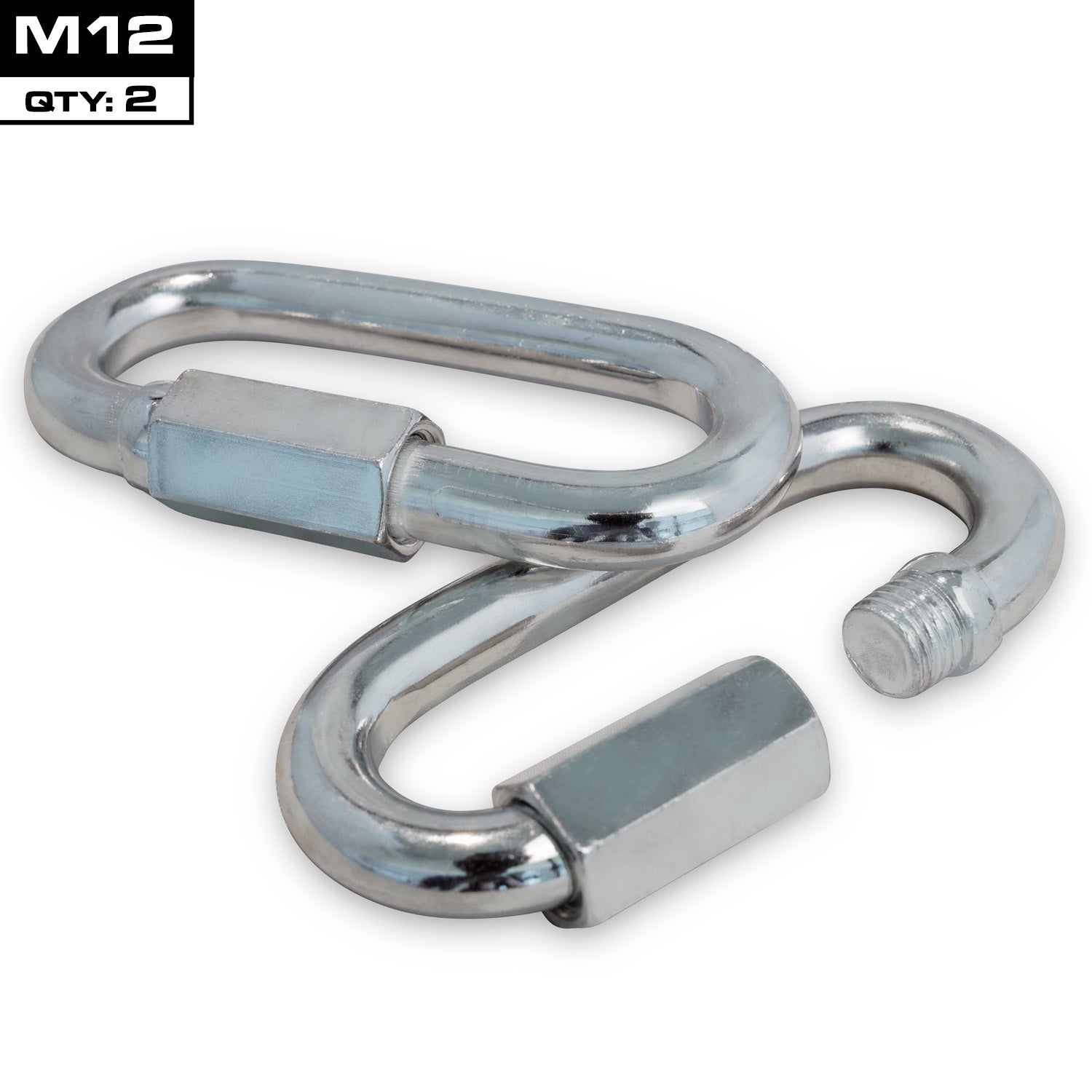 Meister Quick Link Screwlock Carabiners - M12 x 2 Pack