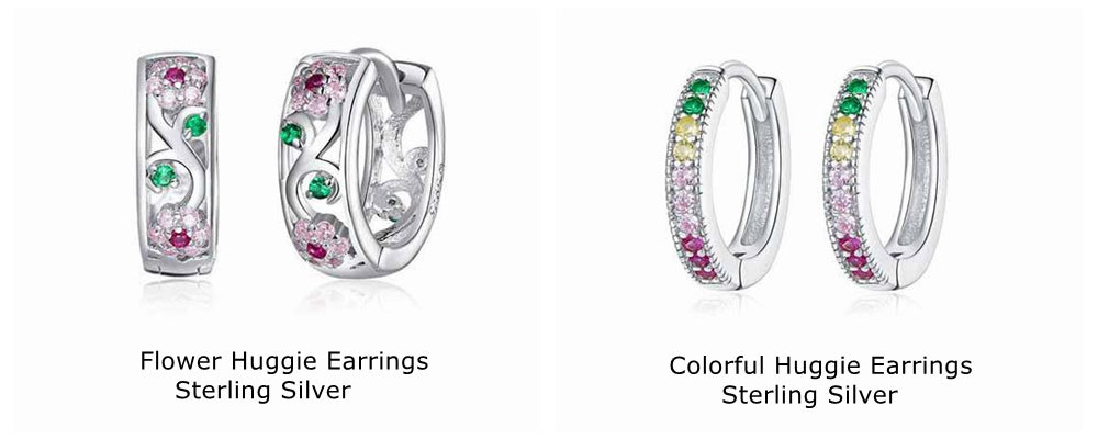 Bamoer Jewelry  Different Types of Earrings Set Style Huggie Earrings