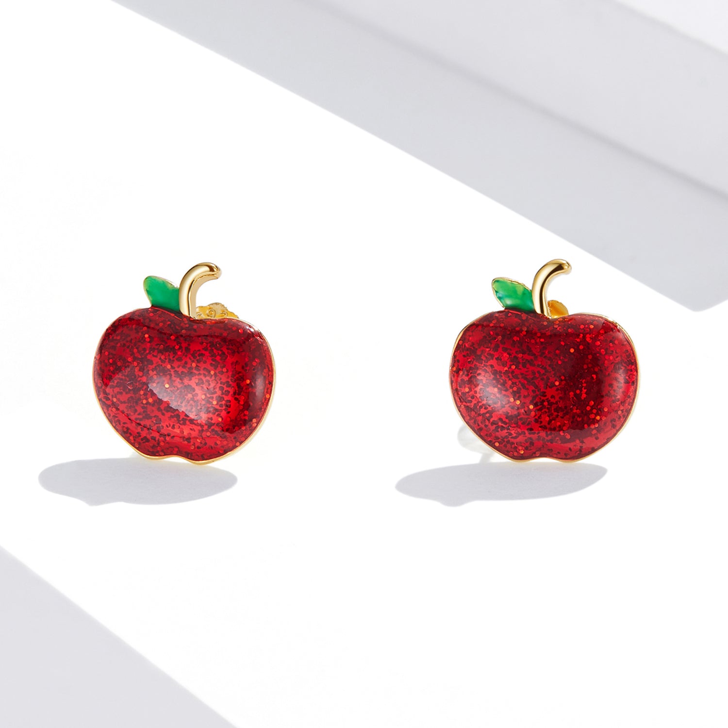Christmas Apple Stud Earrings for Gift for Girl Hypoallergenic Earrings